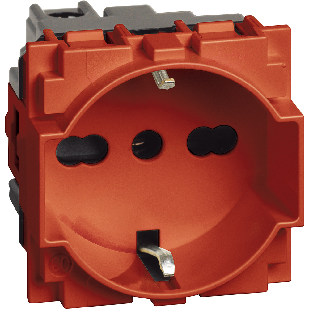 L.NOW - PRESA UNEL E BIPASSO 10/16A ROSSA - BTICINO KR4140A16 L.NOW - PRESA UNEL E BIPASSO 10/16A ROSSA - BTICINO KR4140A16