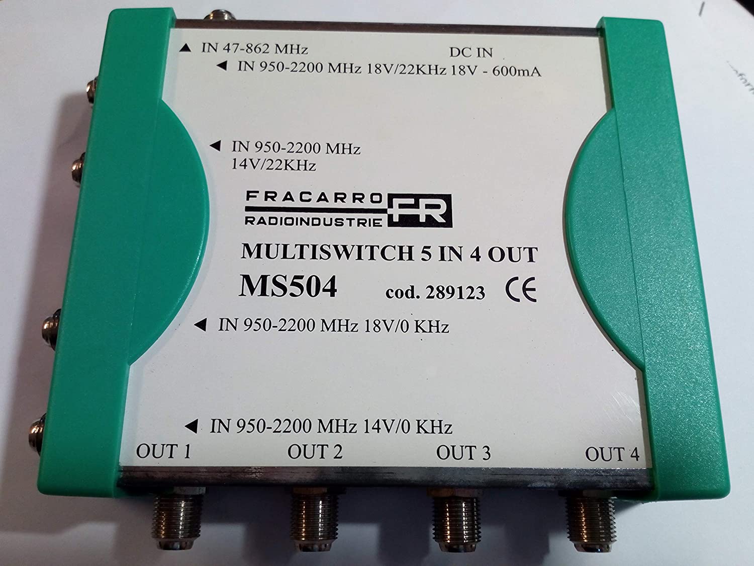 MULTISWITCH 4 POLAR.+TV 4 USCITE - FRACARRO MS504 MULTISWITCH 4 POLAR.+TV 4 USCITE - FRACARRO MS504