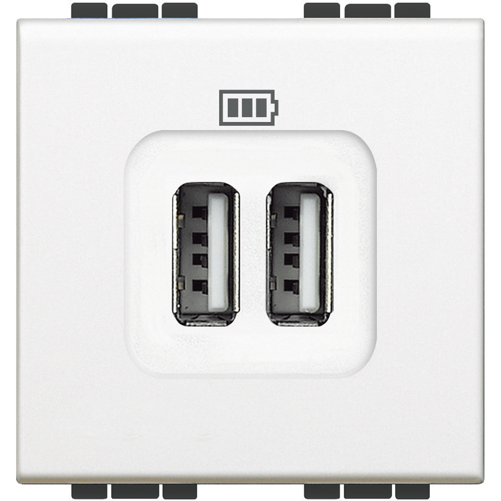 LL - CARICATORE USB 2 PRESE 1500MA 5V BIAN - BTICINO N4285C2 LL - CARICATORE USB 2 PRESE 1500MA 5V BIAN - BTICINO N4285C2