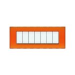 LIGHT - PLACCA 7 POSTI ARANCIO GEL - BTICINO N4807AJ