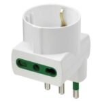 ADATTATORE MULT.16A+2P17/11+P30 BIANCO TRIPLA+BOSCH SFALSATA - VIMAR RI.00312.B