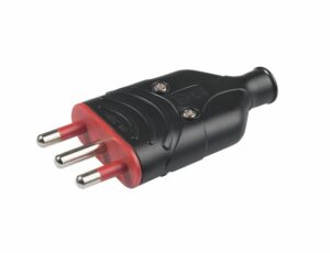 SPINA MOBILE 16A 2P+T MONOBLOCCO ANTISCHIACCIAMENTO NERO - ROSI MATERIALE ELETTRICO SRL RS78007
