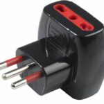 TRIPLA CON SPINA 10A 3 PRESE 10/16A C/LIMIT.DI CORR.AUTO NER - ROSI MATERIALE ELETTRICO SRL RS78042T