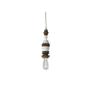 MEK3 SOSPENSIONE DIAM.8 BIANCA/BRONZO 1L E27 - KARMAN SRL SE1073RINT