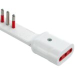 ADATT. EXTRA FLAT 90° 10A 250V SP 2P+T 10A PR 2P+T 10A B.CO - ROSI MATERIALE ELETTRICO SRL RS7710B