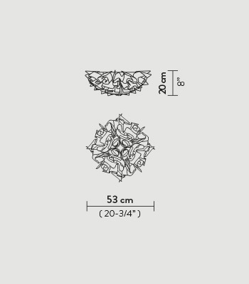 SLAMP VELI CEILING /WALL MEDIUM COUTURE - SLAMP SPA VEL78PLF0002BW000 SLAMP VELI CEILING /WALL MEDIUM COUTURE - SLAMP SPA VEL78PLF0002BW000