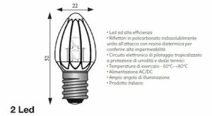 GEMMA E14 24V LED AMBRA VOTIVE X CIMITERO - WIMEX 4011540