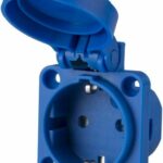 PRESA SCHUKO CONNESSIONE LATERALE - NERA DA PANNELLO - ROSI MATERIALE ELETTRICO SRL 83112