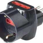 TRIPLA CON SPINA 10A 2 PRESE 10/16A E 1 PRESA SHUKO BIV.NERO - ROSI MATERIALE ELETTRICO SRL RS78046T
