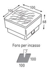 LANPADA DA INC.16LED 6500K SARA IP68 DA PAVIM.A 'MATTONELLA' - POLIPLAST 400524 LANPADA DA INC.16LED 6500K SARA IP68 DA PAVIM.A 'MATTONELLA' - POLIPLAST 400524