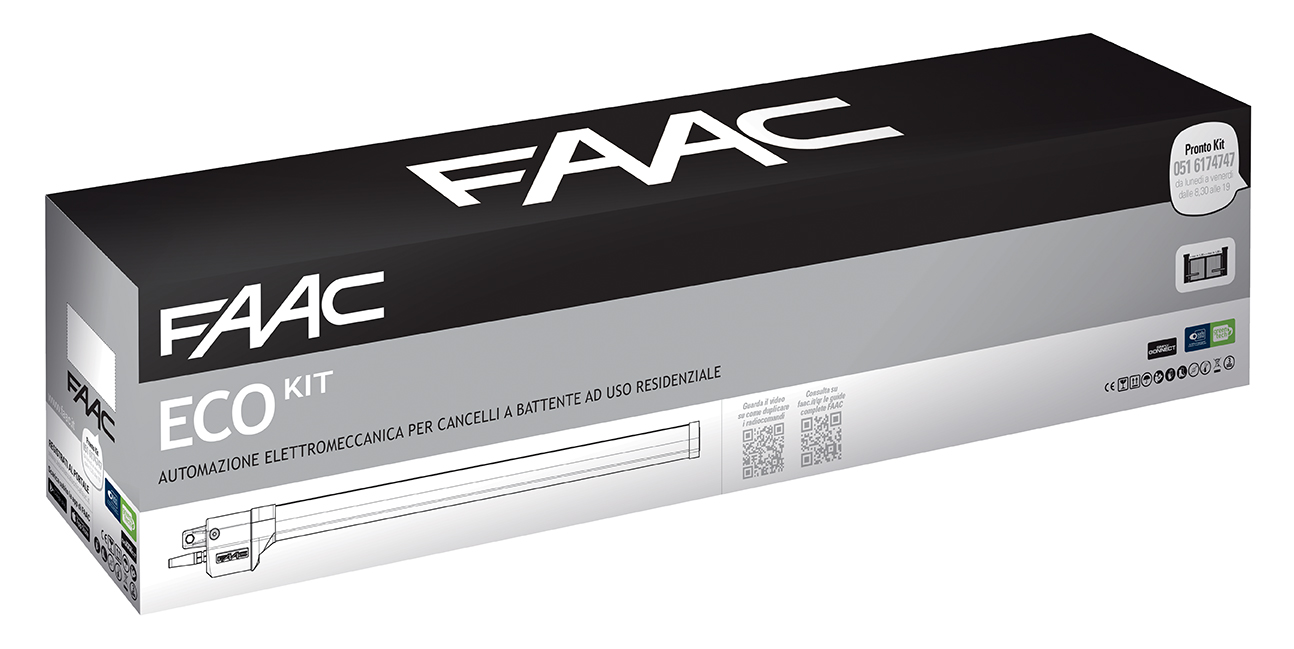 ECOKIT412 CANC.BATTENTE MAX3.6MT GREEN BASSO CONSUMO - FAAC 105632445 ECOKIT412 CANC.BATTENTE MAX3.6MT GREEN BASSO CONSUMO - FAAC 105632445