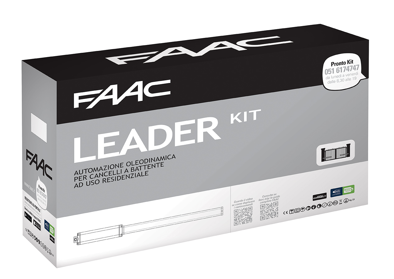 LEADER KIT 230V GREEN BATT.MAX3,6MT OLEODINAMICO - FAAC 105633445 LEADER KIT 230V GREEN BATT.MAX3,6MT OLEODINAMICO - FAAC 105633445