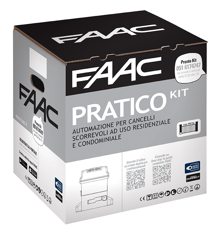 PRATICOKIT 746R SCORR.LE 600KG.USO INTENSIVO - FAAC 10564944 PRATICOKIT 746R SCORR.LE 600KG.USO INTENSIVO - FAAC 10564944
